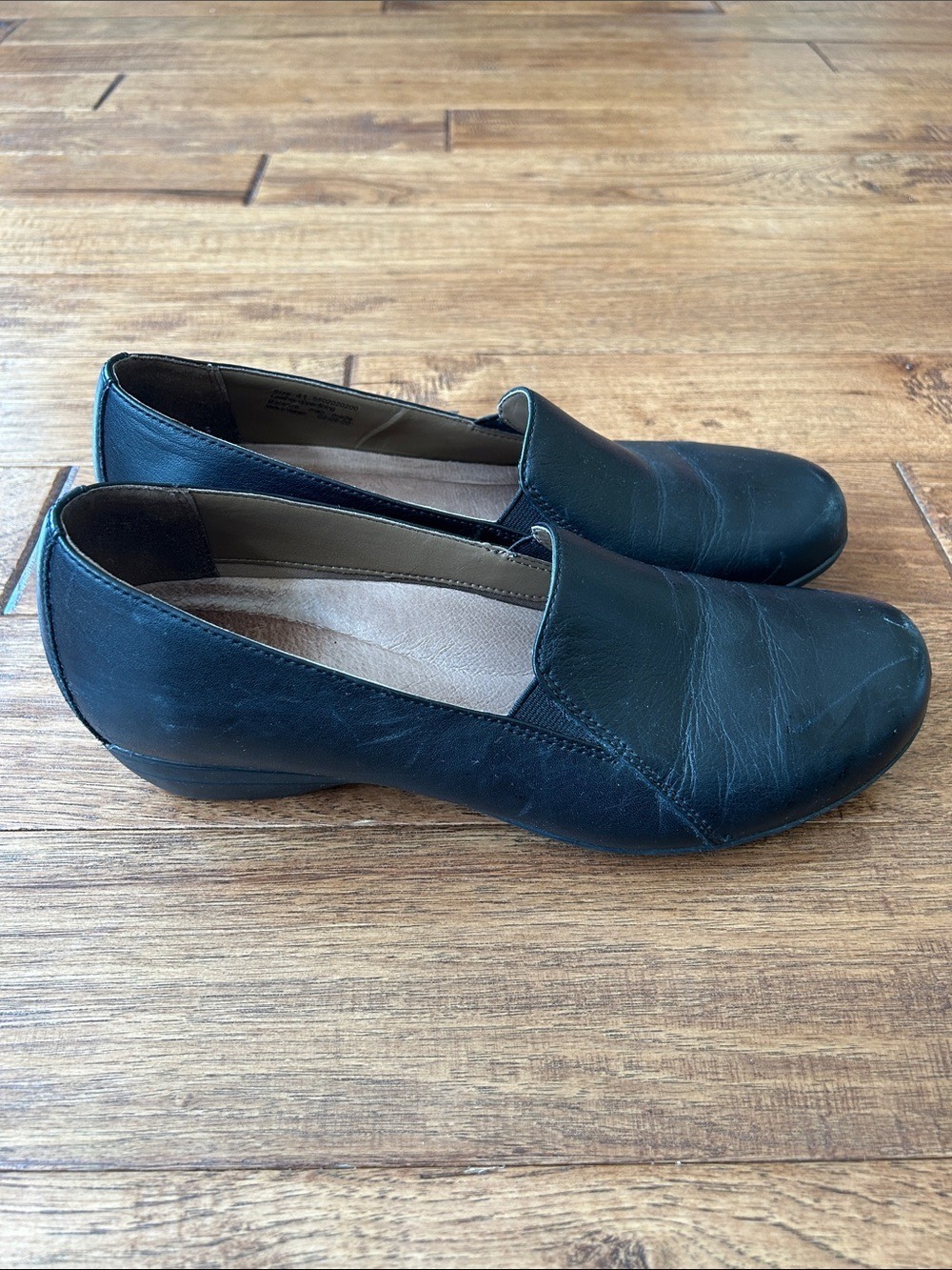 Dansko Farah Slip On Leather Loafers Comfort Shoes Black Size 41